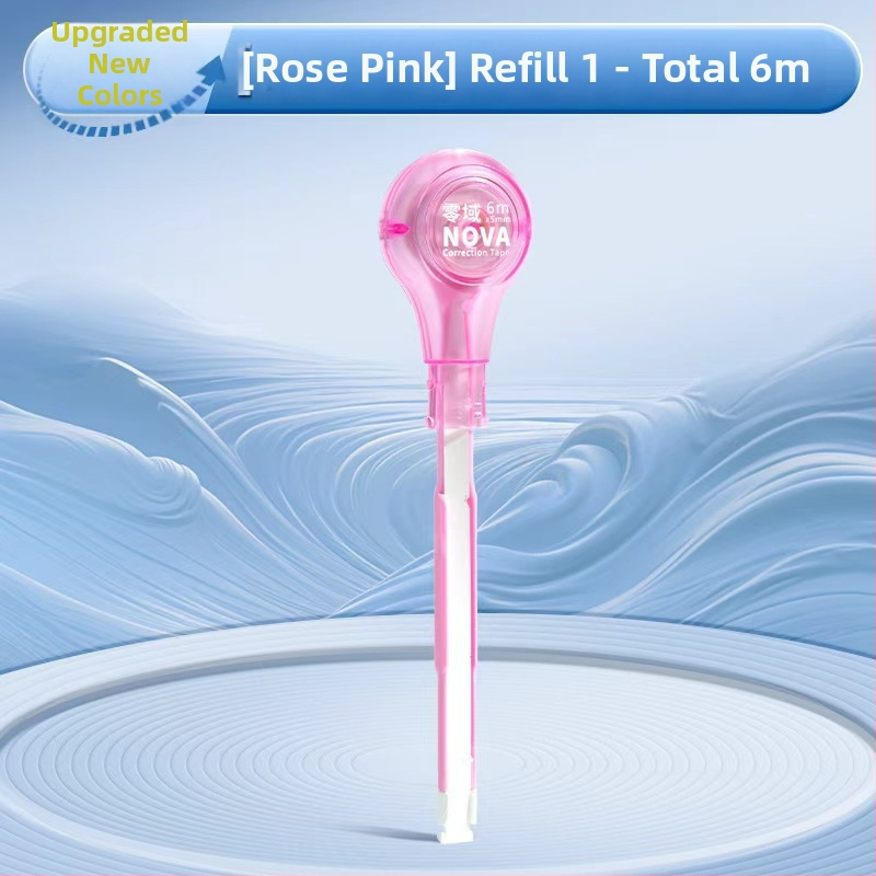 Коригираща лента под формата на химикалка, с голям капацитет, безшумен бутон, гумено тяло