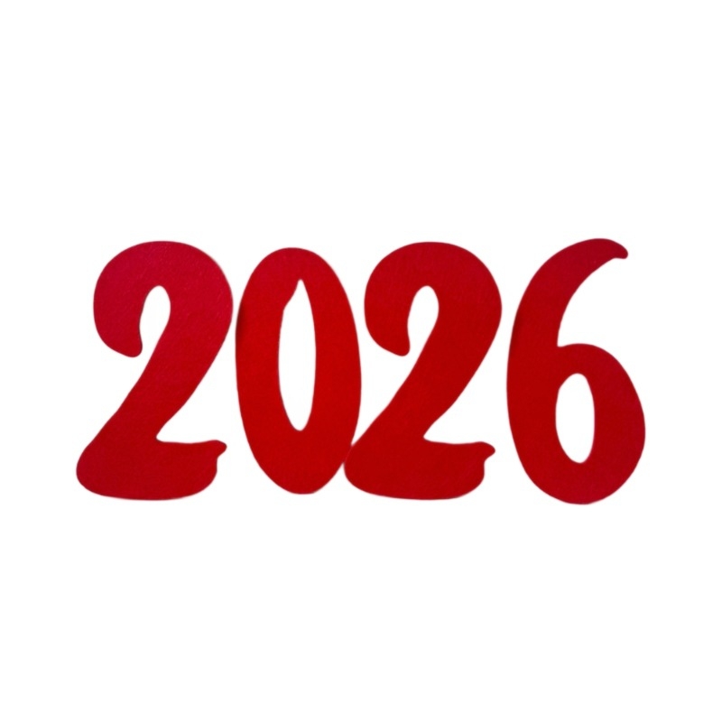 Accesorii foto - tablă de litere din fetru, ținută în mână, temă Anul Nou, portrete de familie (Material: fetru; Ambalaj: Opp bag; Marca: Other)