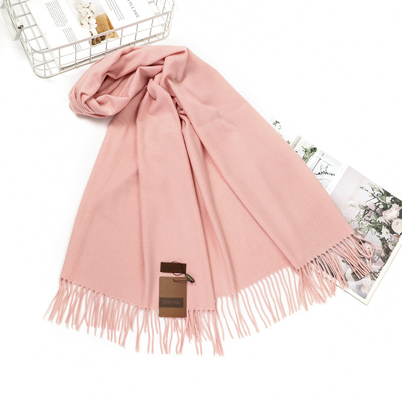 Шал от вълнена смес с туйл тъкан, зимен, запазва топлината