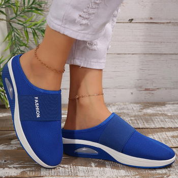 Дамски пантофи с мрежеста горна част, кръгъл нос, PU подметка и мрежеста подплата, пускане през пролетта 2025, подходящи за лятото