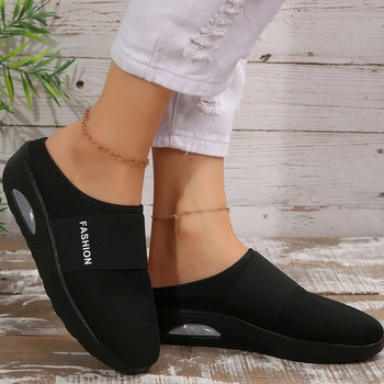 Дамски пантофи с мрежеста горна част, кръгъл нос, PU подметка и мрежеста подплата, пускане през пролетта 2025, подходящи за лятото