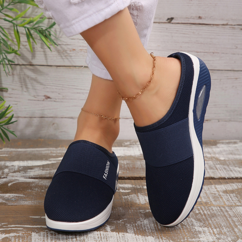 Дамски пантофи с мрежеста горна част, кръгъл нос, PU подметка и мрежеста подплата, пускане през пролетта 2025, подходящи за лятото