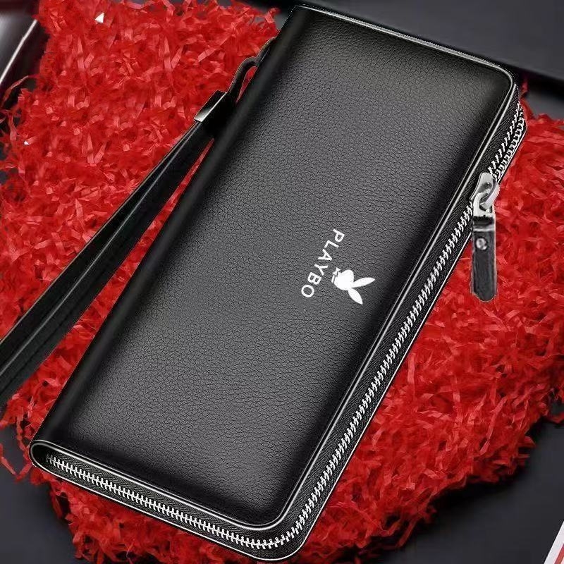 Uniszex rövid pénztárca PU bőrrel, lychee textúrával, ultrakönnyű és kopásálló