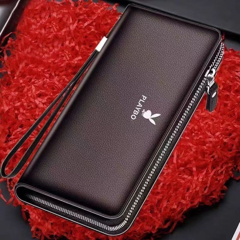 Uniszex rövid pénztárca PU bőrrel, lychee textúrával, ultrakönnyű és kopásálló