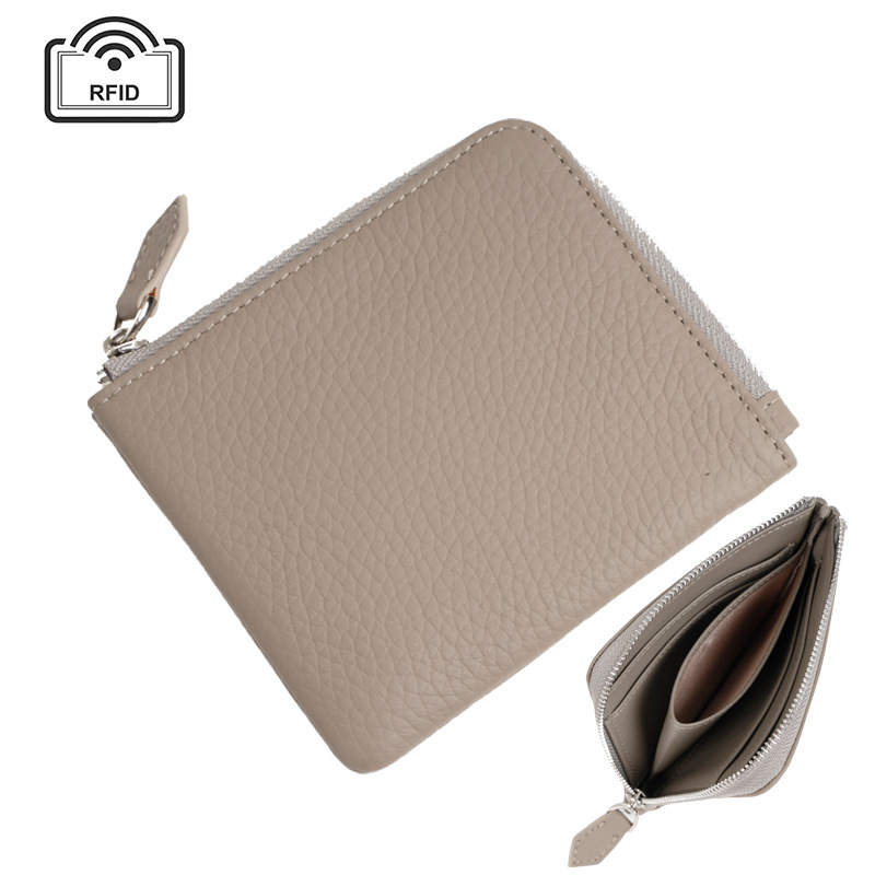 Férfi japán stílusú pénztárca valódi bőrből, RFID védelemmel, ultra vékony dizájn, több kártyatartó és nagy kapacitás