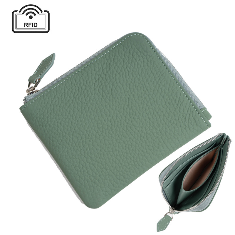 Férfi japán stílusú pénztárca valódi bőrből, RFID védelemmel, ultra vékony dizájn, több kártyatartó és nagy kapacitás