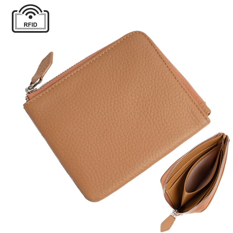 Férfi japán stílusú pénztárca valódi bőrből, RFID védelemmel, ultra vékony dizájn, több kártyatartó és nagy kapacitás