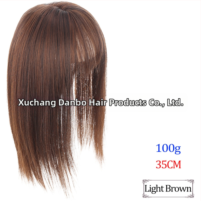 Перука за увеличаване на обема и промяна на прическата, 3D въздушни челки, модел TD02/BF02, материал: термоустойчив тел, тип челки: Qi bangs