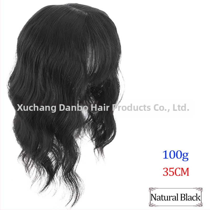 Перука за увеличаване на обема и промяна на прическата, 3D въздушни челки, модел TD02/BF02, материал: термоустойчив тел, тип челки: Qi bangs