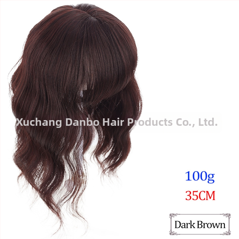 Перука за увеличаване на обема и промяна на прическата, 3D въздушни челки, модел TD02/BF02, материал: термоустойчив тел, тип челки: Qi bangs