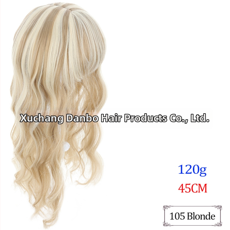 Перука за увеличаване на обема и промяна на прическата, 3D въздушни челки, модел TD02/BF02, материал: термоустойчив тел, тип челки: Qi bangs