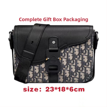 Ανδρική crossbody τσάντα τύπου σέλα — καμβάς, street fashion, Άνοιξη 2024, διαπνέουσα και ανθεκτική, καθημερινή χρήση