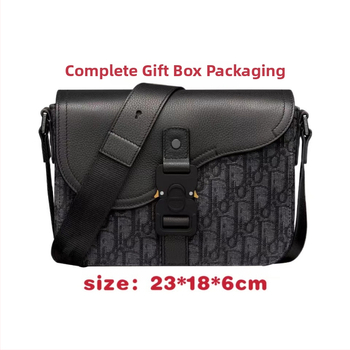 Ανδρική crossbody τσάντα τύπου σέλα — καμβάς, street fashion, Άνοιξη 2024, διαπνέουσα και ανθεκτική, καθημερινή χρήση