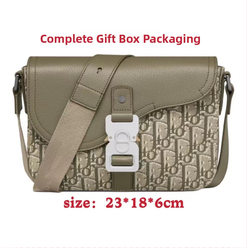 Ανδρική crossbody τσάντα τύπου σέλα — καμβάς, street fashion, Άνοιξη 2024, διαπνέουσα και ανθεκτική, καθημερινή χρήση