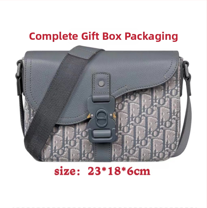 Ανδρική crossbody τσάντα τύπου σέλα — καμβάς, street fashion, Άνοιξη 2024, διαπνέουσα και ανθεκτική, καθημερινή χρήση