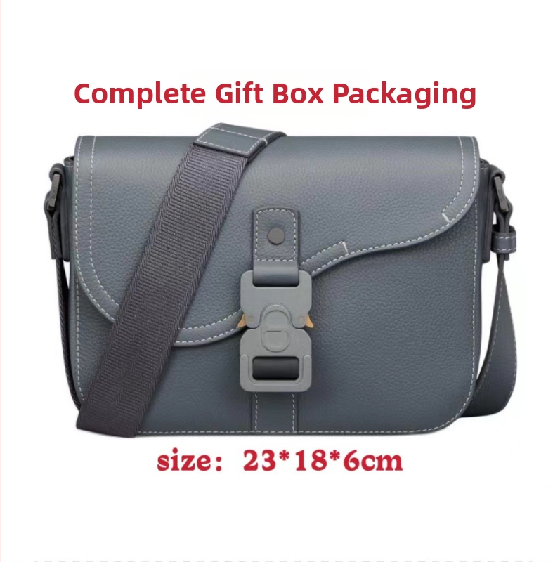 Ανδρική crossbody τσάντα τύπου σέλα — καμβάς, street fashion, Άνοιξη 2024, διαπνέουσα και ανθεκτική, καθημερινή χρήση