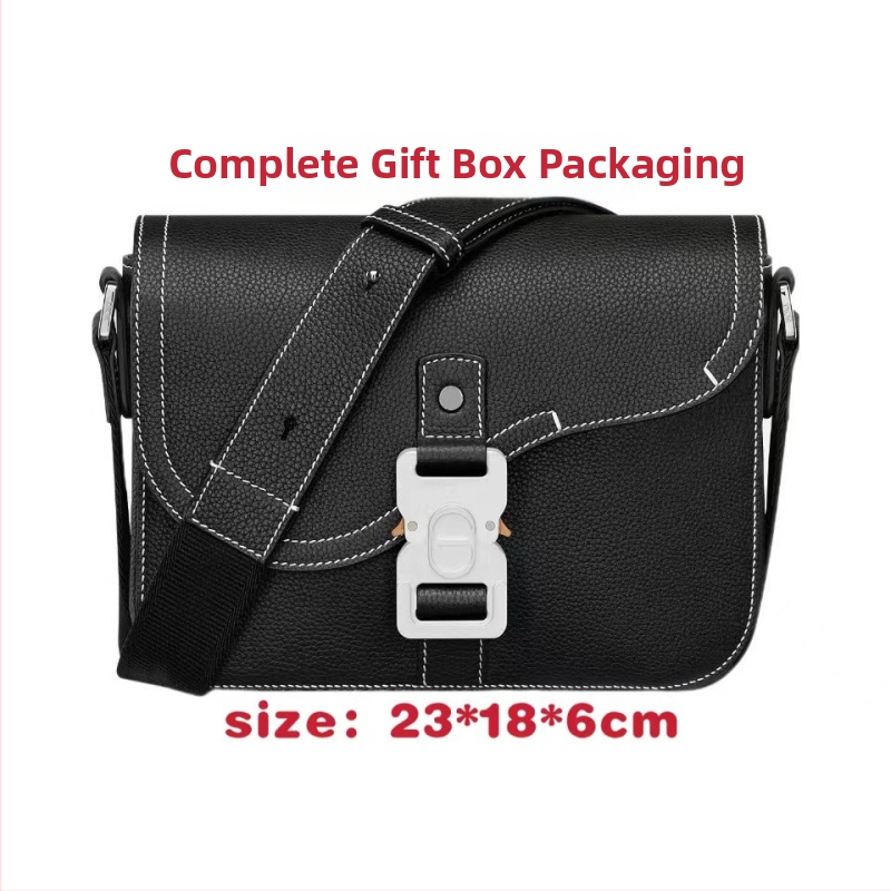 Ανδρική crossbody τσάντα τύπου σέλα — καμβάς, street fashion, Άνοιξη 2024, διαπνέουσα και ανθεκτική, καθημερινή χρήση