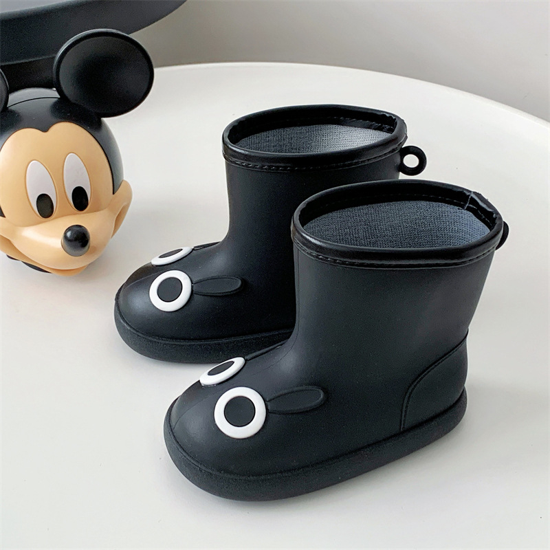 Dječje čizme za kišu, PVC gornji dio, karikatura uzorak, niski potpetica 1–3 cm, kratka visina čizma, za dob 4–12 godina