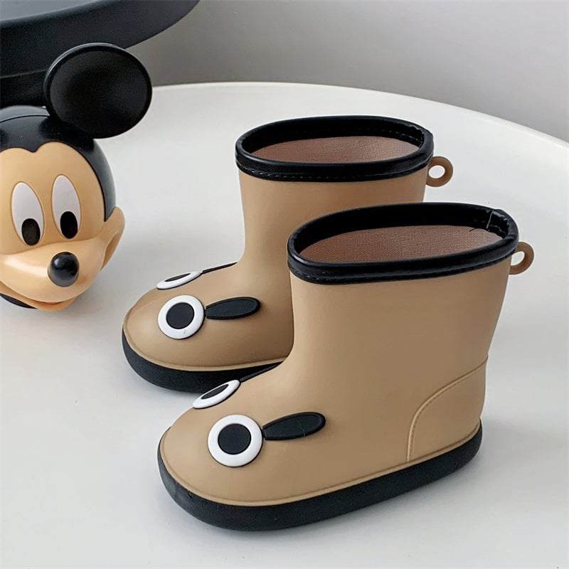 Dječje čizme za kišu, PVC gornji dio, karikatura uzorak, niski potpetica 1–3 cm, kratka visina čizma, za dob 4–12 godina