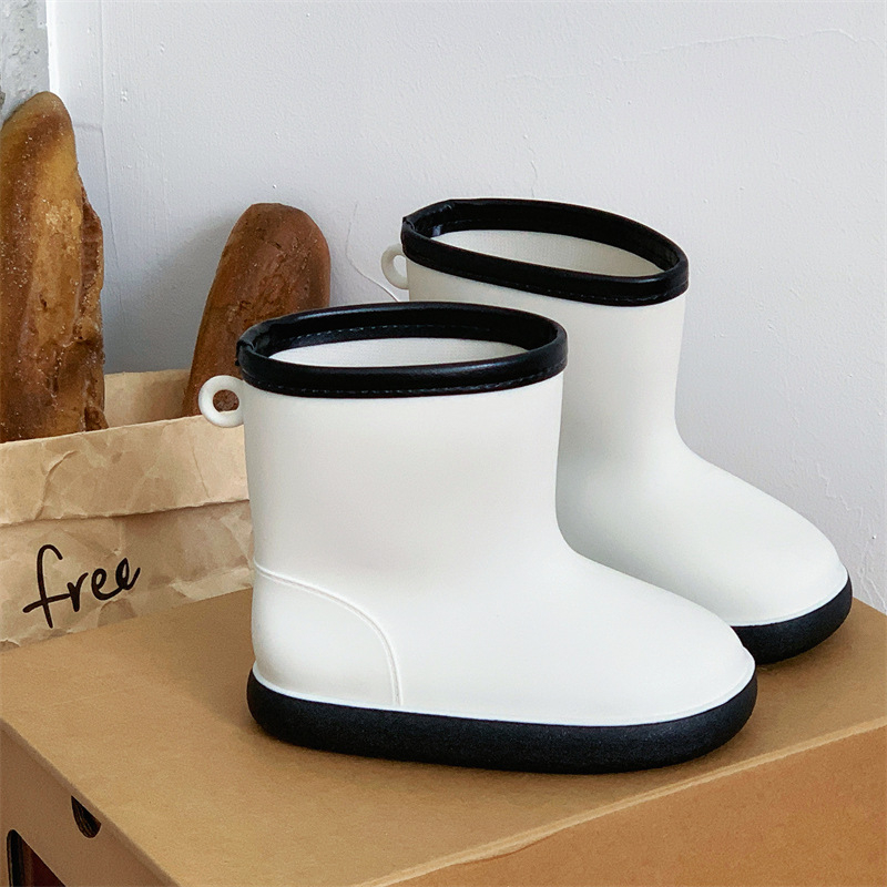 Dječje čizme za kišu, PVC gornji dio, karikatura uzorak, niski potpetica 1–3 cm, kratka visina čizma, za dob 4–12 godina