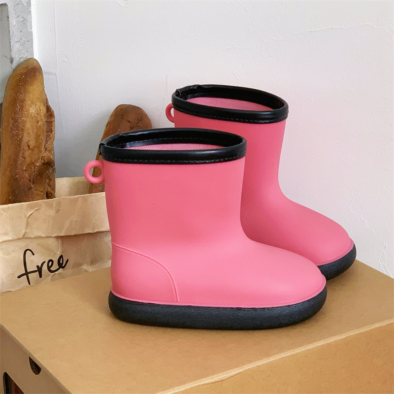Dječje čizme za kišu, PVC gornji dio, karikatura uzorak, niski potpetica 1–3 cm, kratka visina čizma, za dob 4–12 godina
