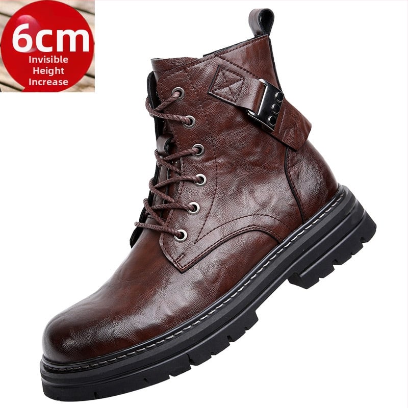 Dragonfly márkájú férfi bőrbakancsok brit stílusú Martin típusú, alacsony cső, felsőrész első réteg marhabőrből, belső rész és talpbetét sertésbőrből, vulkanizált gumi talp, magasságot növelő funkció