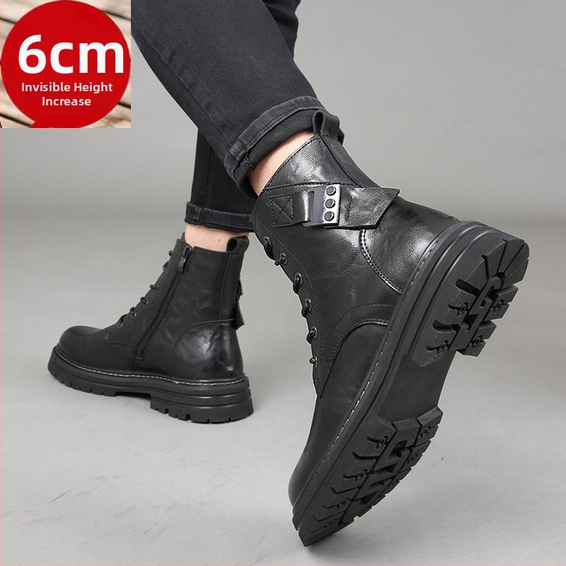 Dragonfly márkájú férfi bőrbakancsok brit stílusú Martin típusú, alacsony cső, felsőrész első réteg marhabőrből, belső rész és talpbetét sertésbőrből, vulkanizált gumi talp, magasságot növelő funkció