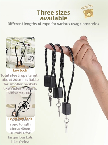 Elektromos kerékpár első kosárzár sisakzárral — lopás elleni, Kepu, uniszex