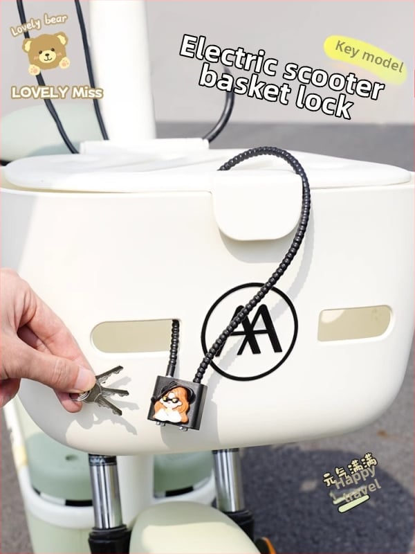 Elektromos kerékpár első kosárzár sisakzárral — lopás elleni, Kepu, uniszex