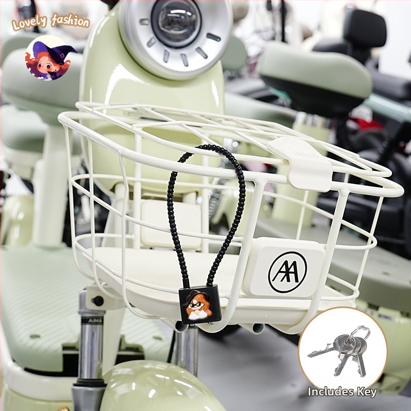 Elektromos kerékpár első kosárzár sisakzárral — lopás elleni, Kepu, uniszex