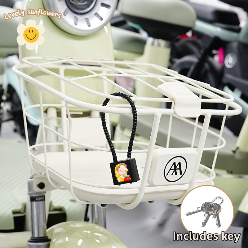 Elektromos kerékpár első kosárzár sisakzárral — lopás elleni, Kepu, uniszex