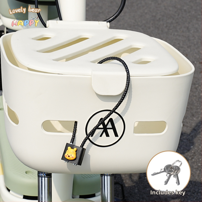 Elektromos kerékpár első kosárzár sisakzárral — lopás elleni, Kepu, uniszex