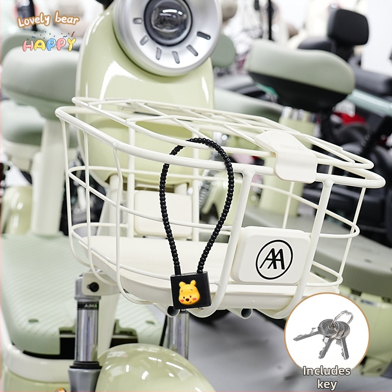 Elektromos kerékpár első kosárzár sisakzárral — lopás elleni, Kepu, uniszex