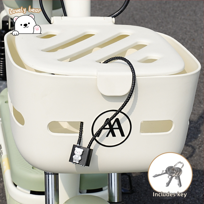 Elektromos kerékpár első kosárzár sisakzárral — lopás elleni, Kepu, uniszex