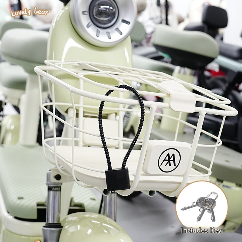 Elektromos kerékpár első kosárzár sisakzárral — lopás elleni, Kepu, uniszex