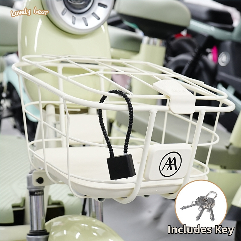 Elektromos kerékpár első kosárzár sisakzárral — lopás elleni, Kepu, uniszex