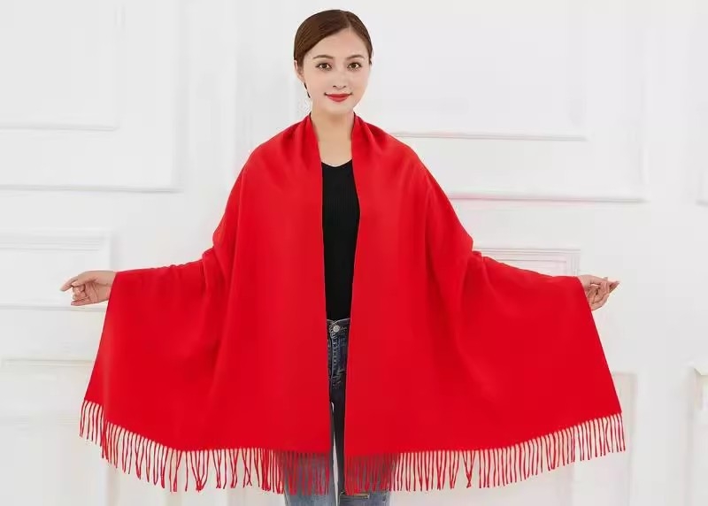 Šal i šal za vrat, topao zimski dodatak, warp pletenje, imitacija kašamira, svila i pamuka smjesa