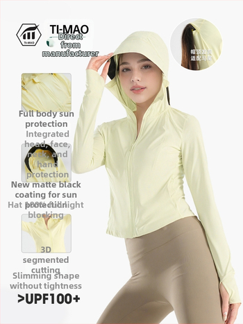 Ženská vetrovka s UPF50+ pre vonkajšie aktivity, rýchloschnúca, priedušná, s kapucňou, nylon