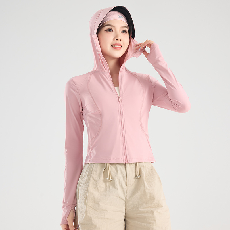 Ženská vetrovka s UPF50+ pre vonkajšie aktivity, rýchloschnúca, priedušná, s kapucňou, nylon