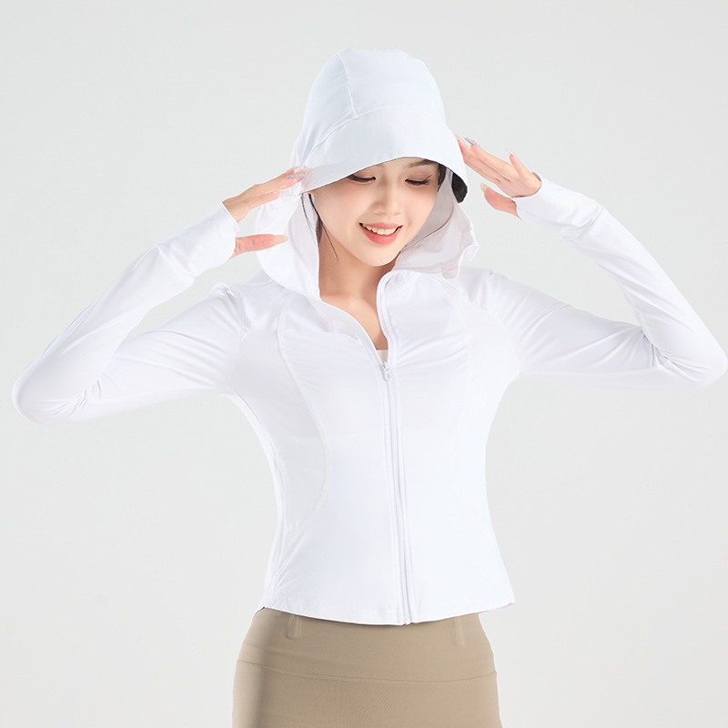 Ženská vetrovka s UPF50+ pre vonkajšie aktivity, rýchloschnúca, priedušná, s kapucňou, nylon