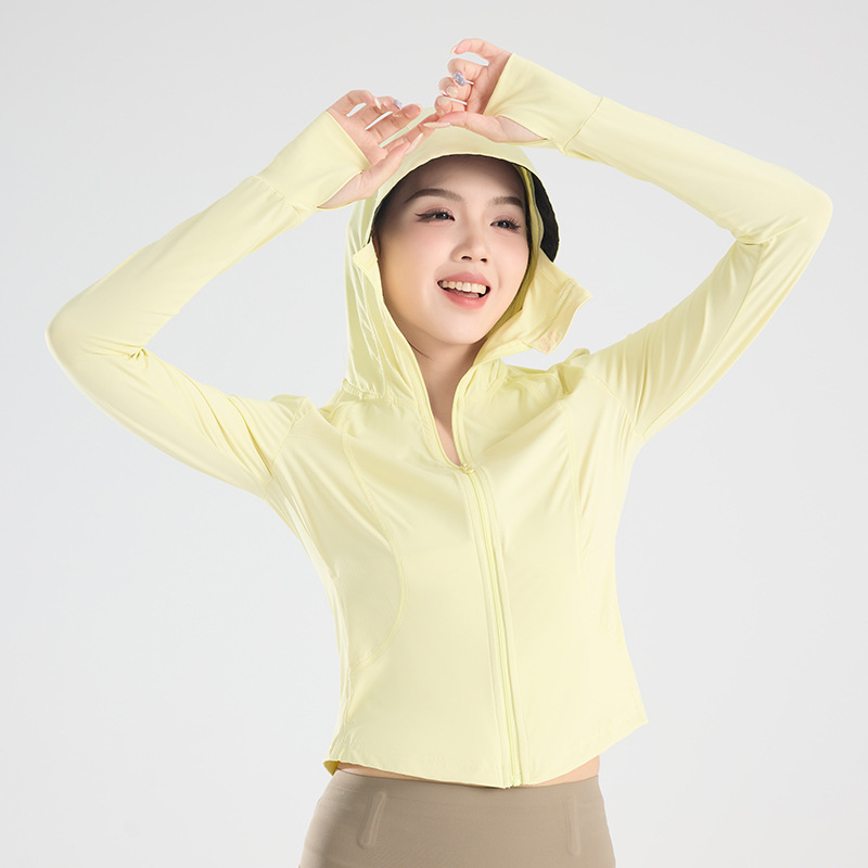 Ženská vetrovka s UPF50+ pre vonkajšie aktivity, rýchloschnúca, priedušná, s kapucňou, nylon
