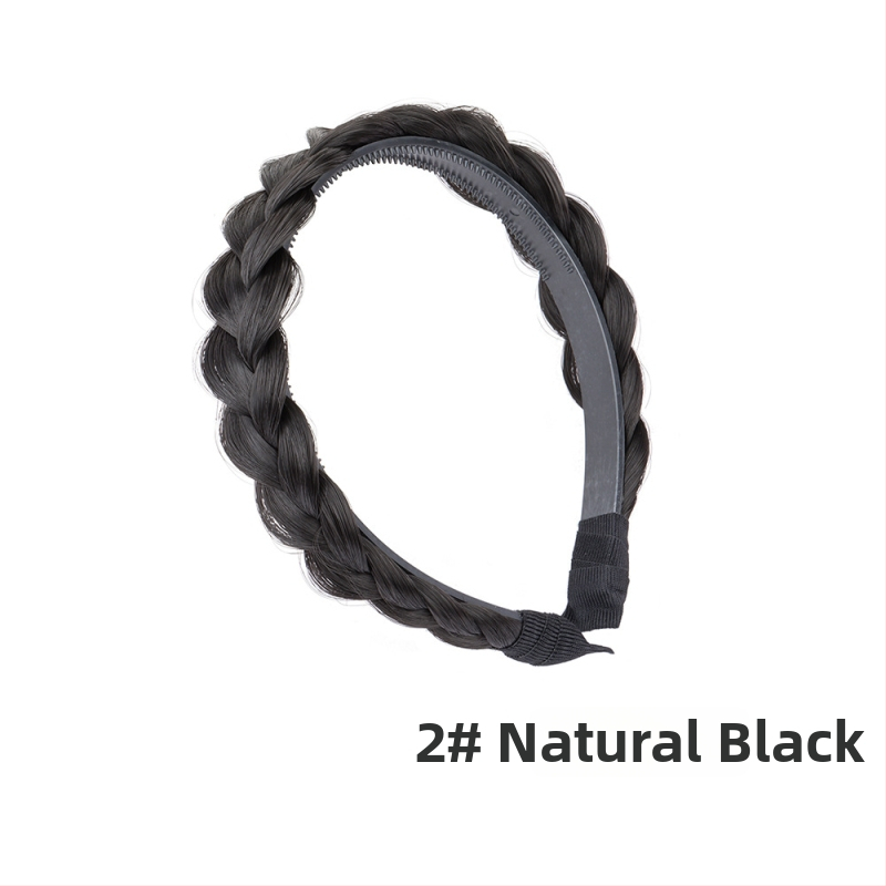 Перука с челка и плитка рибена кост, обод за глава, от високотемпературна жица, за дами, не подлежи на боядисване с горещи методи