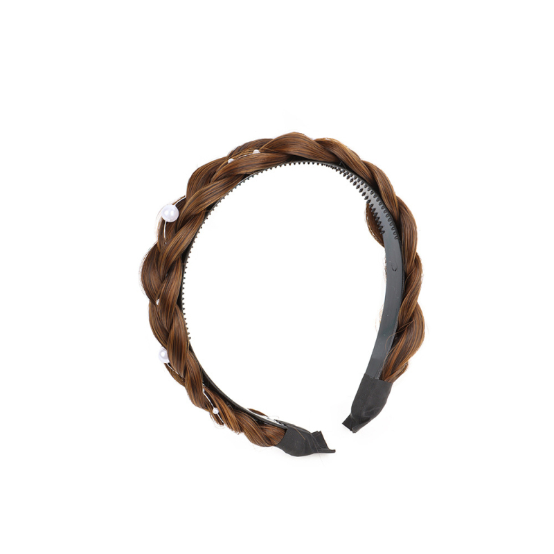Перука с челка и плитка рибена кост, обод за глава, от високотемпературна жица, за дами, не подлежи на боядисване с горещи методи
