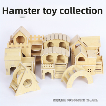 Plus Card Drevený domček pre škrečky s platformou a lezeckým rebríkom