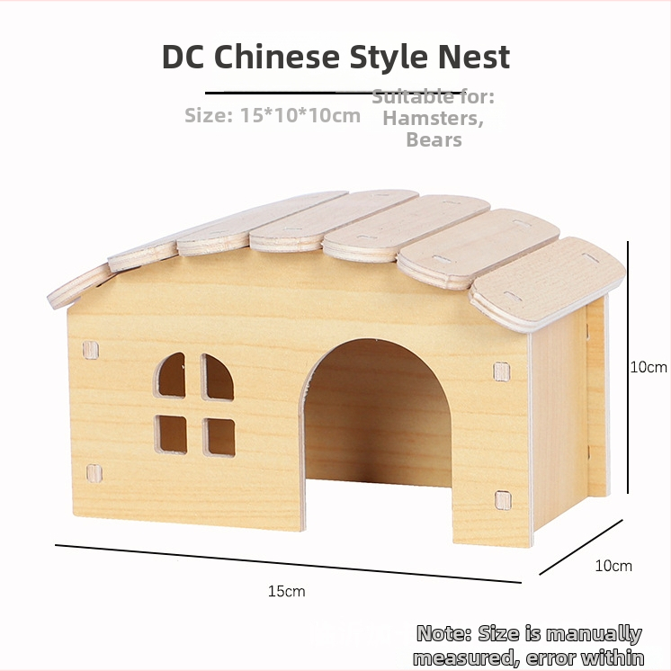 Plus Card Drevený domček pre škrečky s platformou a lezeckým rebríkom