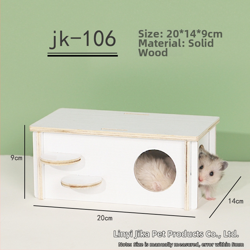 Plus Card Drevený domček pre škrečky s platformou a lezeckým rebríkom