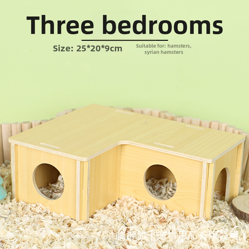 Plus Card Drevený domček pre škrečky s platformou a lezeckým rebríkom