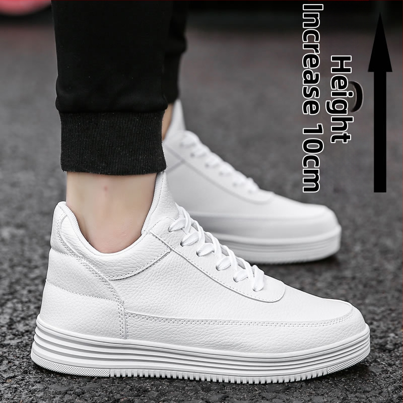 Лофери с вътрешно повдигане на височина, телешка кожа горна част, мрежеста подплата, PU стелка, връзки