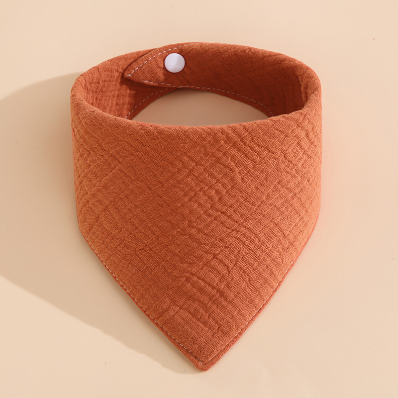 Babero triunghiular din tifon de bumbac 100%, patru straturi, Clasa A, impermeabil, pentru copii 0–6 ani