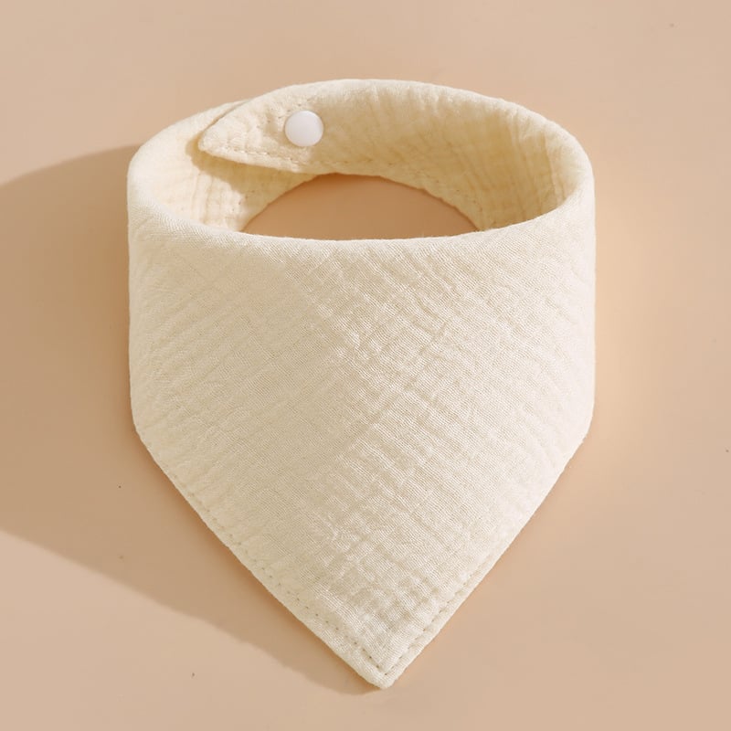 Babero triunghiular din tifon de bumbac 100%, patru straturi, Clasa A, impermeabil, pentru copii 0–6 ani